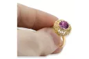 Amethyst 14 Karat Gelbgold Ring Vintage Schmuck vrc059y